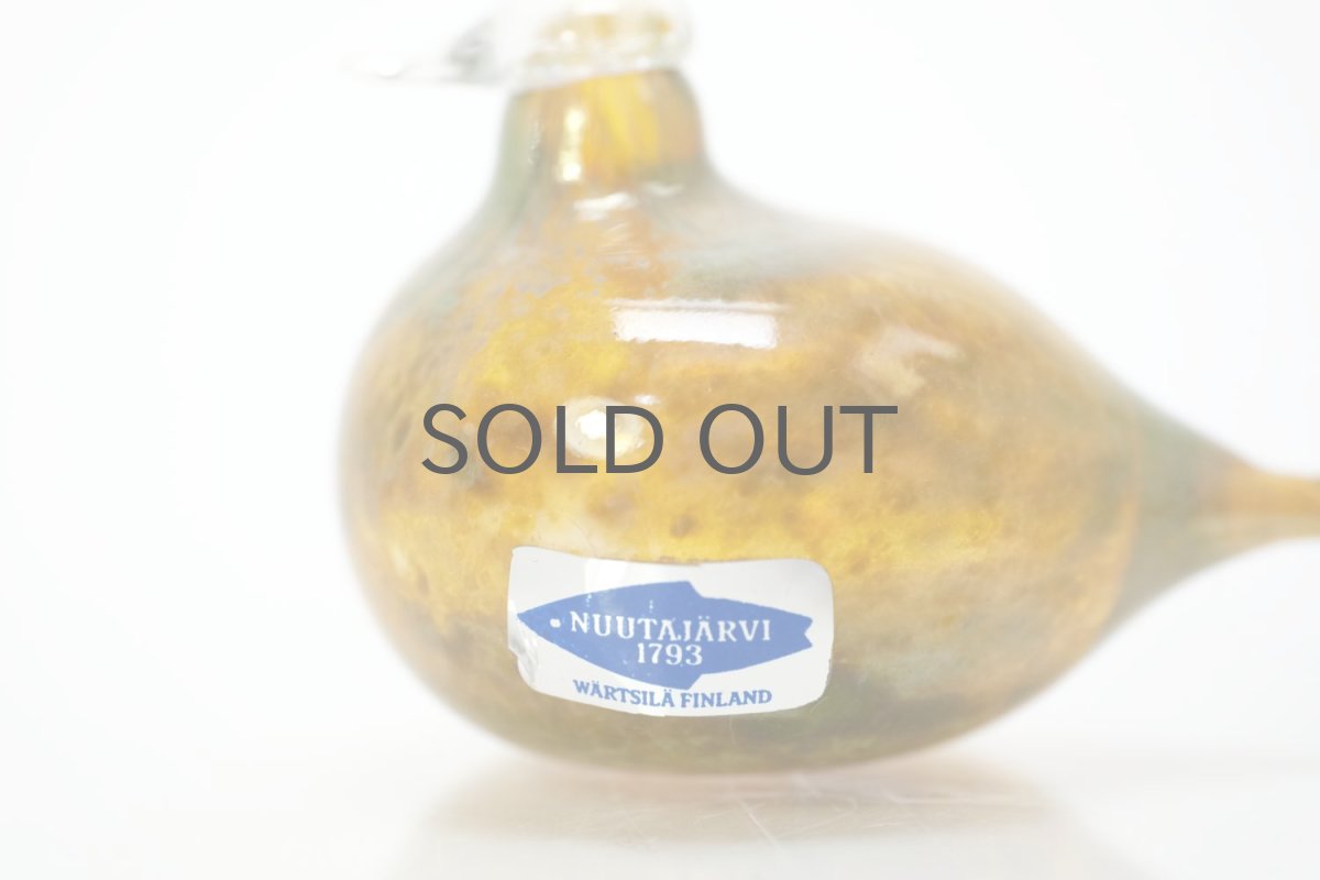 画像2: 北欧アートガラス/iittala/イッタラバード/Oiva Toikka/オイバトイッカ/Golden-Crested Kinglet/ラスタ半透明 (2)