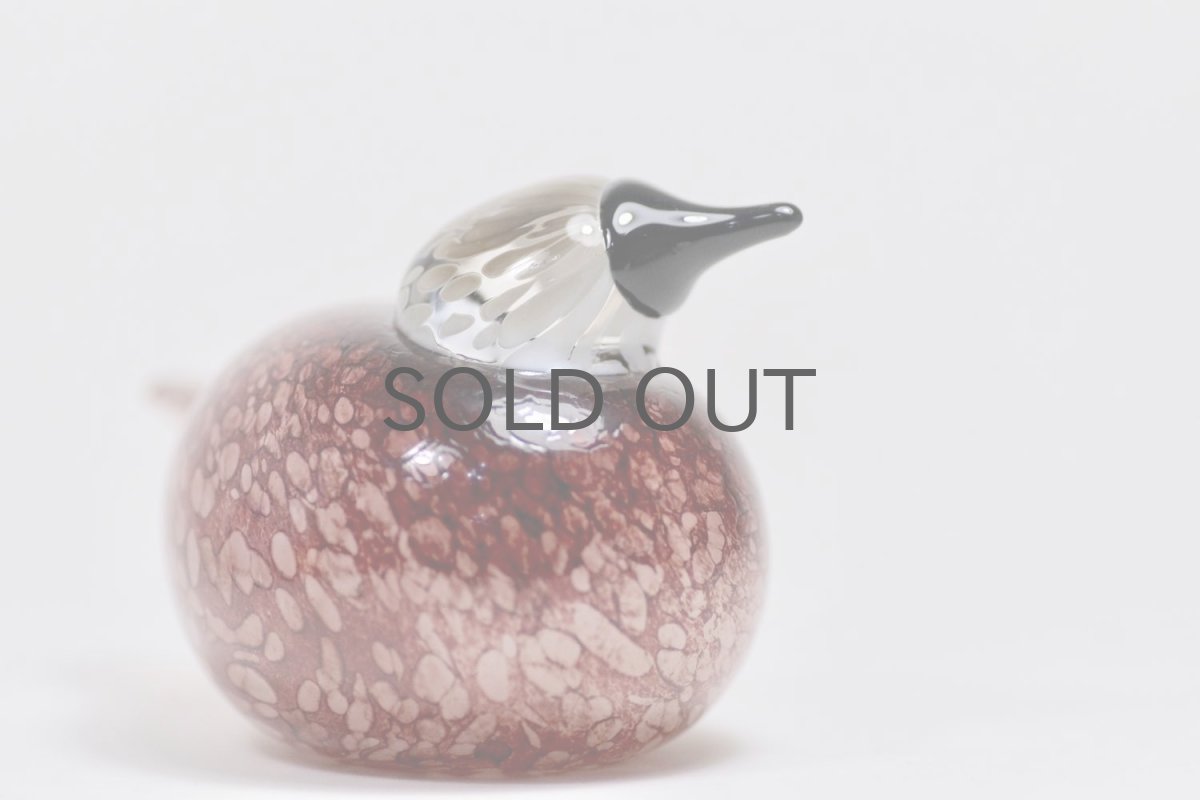 画像2: 北欧アートガラス/ビンテージガラス/Oiva Toikka/オイバ・トイッカ/iittala/イッタラ/Birds/バード/ROSY FINCH  (2)