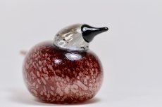 画像2: 北欧アートガラス/ビンテージガラス/Oiva Toikka/オイバ・トイッカ/iittala/イッタラ/Birds/バード/ROSY FINCH  (2)