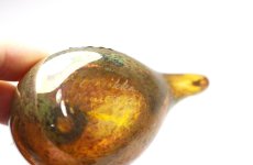 画像7: 北欧アートガラス/iittala/イッタラバード/Oiva Toikka/オイバトイッカ/Golden-Crested Kinglet/ライトブラウン (7)