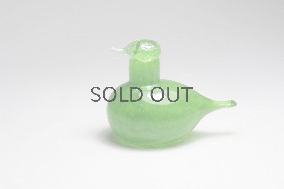 画像1: 北欧アートガラス/iittala/イッタラバード/Oiva Toikka/オイバトイッカ/Golden-Crested Kinglet/グリーン (1)