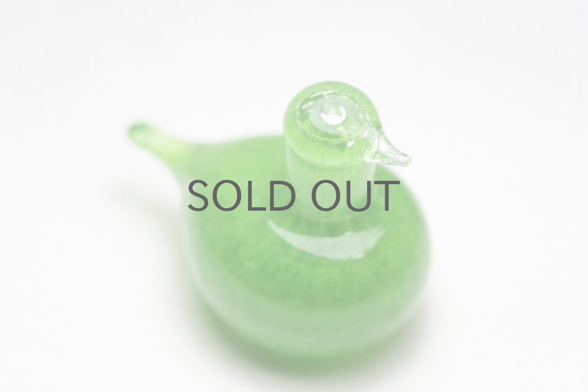 画像2: 北欧アートガラス/iittala/イッタラバード/Oiva Toikka/オイバトイッカ/Golden-Crested Kinglet/グリーン (2)