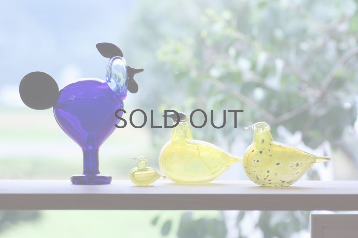 画像11: 北欧アートガラス/ビンテージガラス/Oiva Toikka/オイバ・トイッカ/iittala/イッタラ/Birds/バード/Juhlkukko/Rooster/ユフラクッコ/ルースター/ブルー×ラスタ (11)