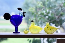 画像11: 北欧アートガラス/ビンテージガラス/Oiva Toikka/オイバ・トイッカ/iittala/イッタラ/Birds/バード/Juhlkukko/Rooster/ユフラクッコ/ルースター/ブルー×ラスタ (11)