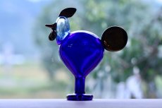 画像9: 北欧アートガラス/ビンテージガラス/Oiva Toikka/オイバ・トイッカ/iittala/イッタラ/Birds/バード/Juhlkukko/Rooster/ユフラクッコ/ルースター/ブルー×ラスタ (9)
