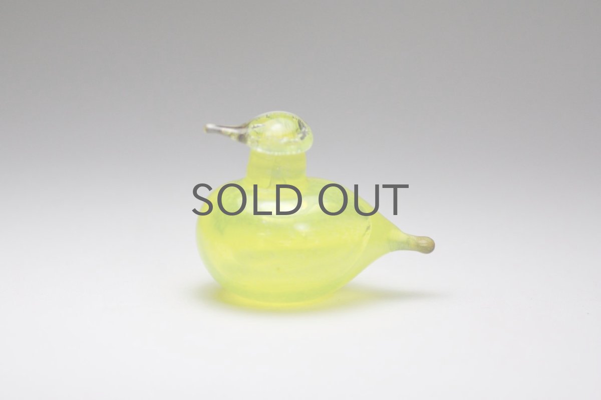 画像1: 北欧アートガラス/iittala/イッタラバード/Oiva Toikka/オイバトイッカ/Golden-Crested Kinglet/イエロー (1)