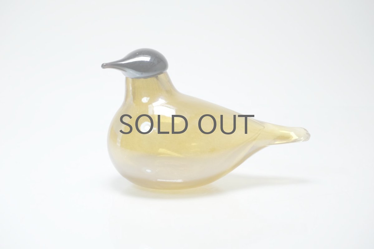 画像1: 北欧アートガラス/Nuutajarvi/ヌータヤルヴィ/iittala/イッタラバード/Oiva Toikka/オイバトイッカ/2001-03年/Chiffchaff (1)
