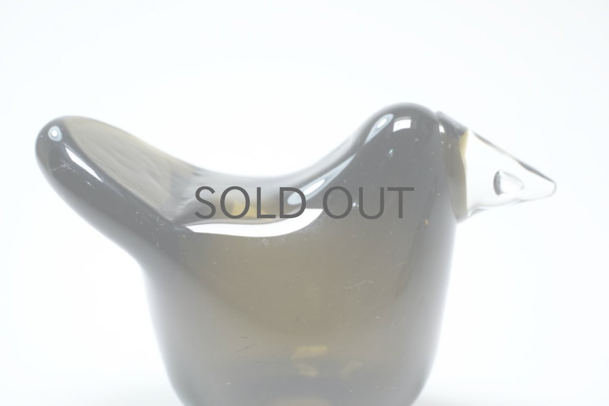 画像5: 北欧アートガラス/ビンテージガラス/Oiva Toikka/オイバ・トイッカ/Nuutajarvi/ヌータヤルヴィ/Sieppo/シエッポ/1972年初期/オリーブグリーン (5)