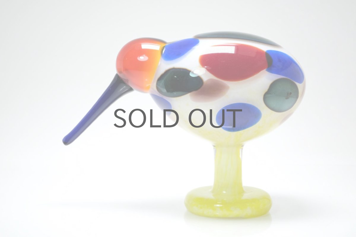 画像2: 北欧アートガラス/ビンテージガラス/Oiva Toikka/オイバトイッカ/NUUTAJARVI/iittala/イッタラ/Birds/バード/Jalokiwi/Jewelled Kiwi/ジュエルドキウイ/委託品 (2)