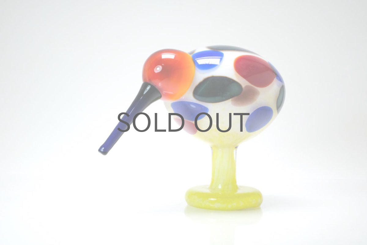 画像1: 北欧アートガラス/ビンテージガラス/Oiva Toikka/オイバトイッカ/NUUTAJARVI/iittala/イッタラ/Birds/バード/Jalokiwi/Jewelled Kiwi/ジュエルドキウイ/委託品 (1)