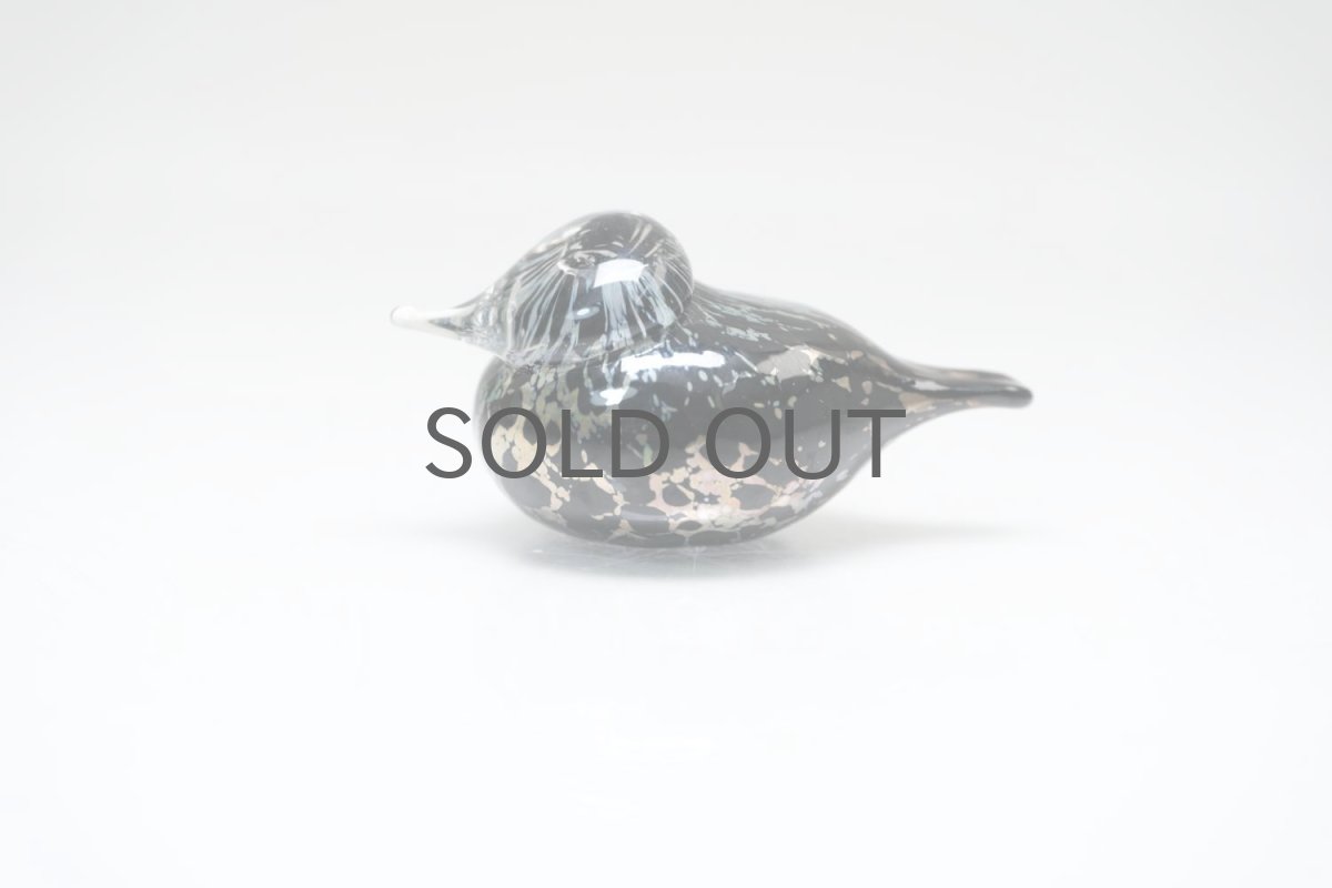 画像1: 北欧アートガラス/iittala/イッタラバード/Oiva Toikka/オイバトイッカ/Small GoldCrest/スモールゴールドクレストよりも小さな小鳥/ラスタ&ブラック斑点/No.3 (1)