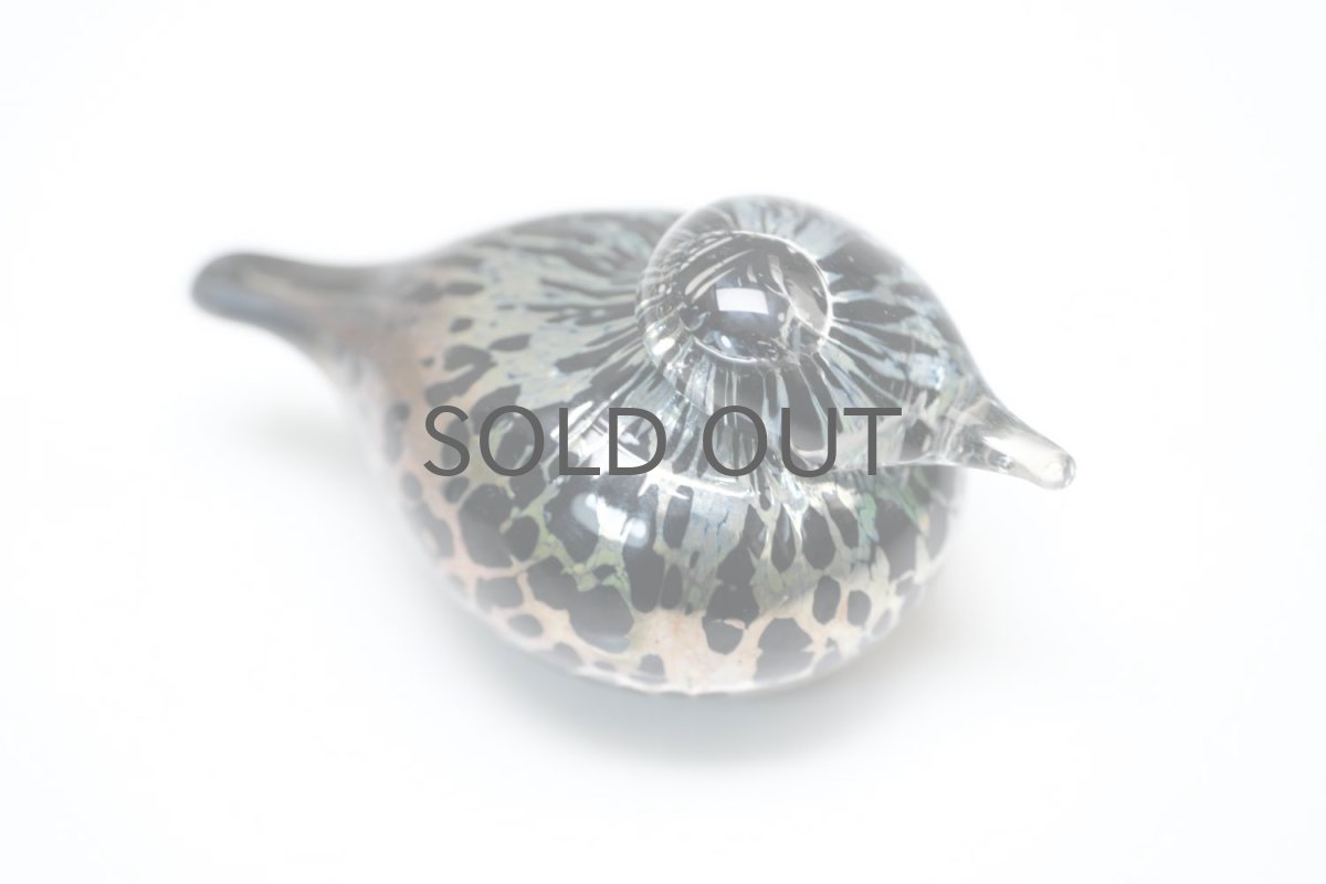 画像2: 北欧アートガラス/iittala/イッタラバード/Oiva Toikka/オイバトイッカ/Small GoldCrest/スモールゴールドクレストよりも小さな小鳥/ラスタ&ブラック斑点/No.3 (2)