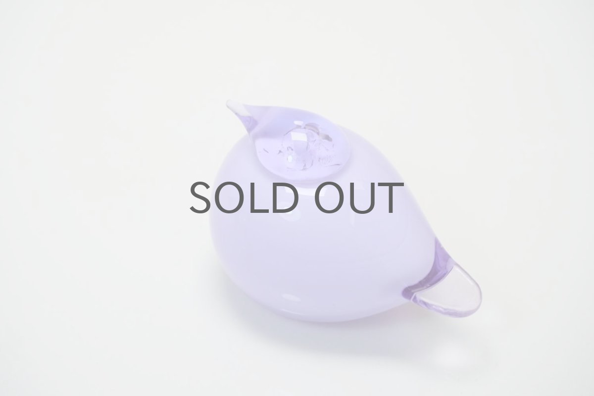 画像4: 北欧アートガラス/ビンテージガラス/Oiva Toikka/オイバ・トイッカ/Nuutajarvi/ヌータヤルヴィ/Puffball/パフボール/ライラック (4)