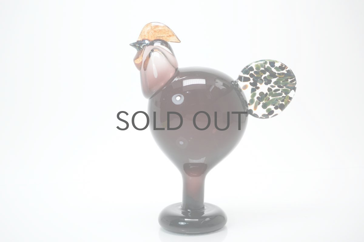 画像1: 北欧アートガラス/ビンテージガラス/Oiva Toikka/オイバ・トイッカ/iittala/イッタラ/Birds/バード/Kukko/Rooster/ルースター/1998年 (1)
