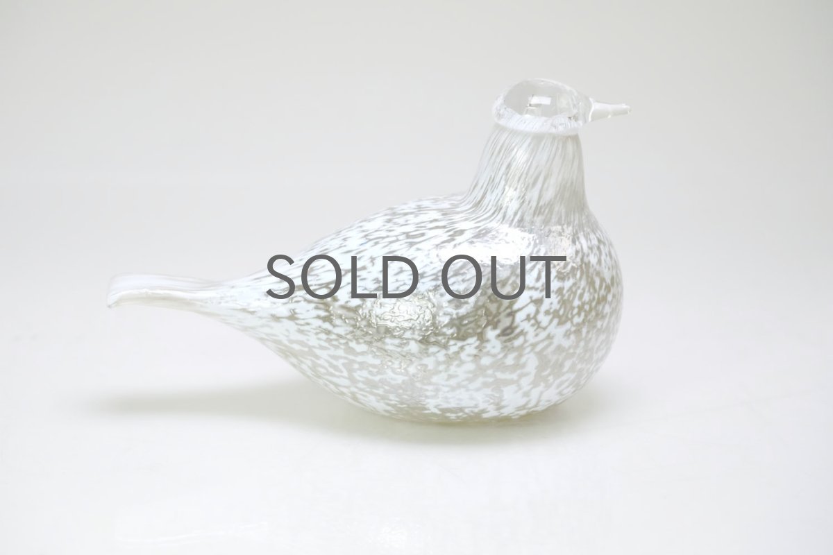 画像4: 北欧アートガラス/iittala/イッタラバード/Oiva Toikka/オイバトイッカ/ホワイト&シルバーバード/Small (4)
