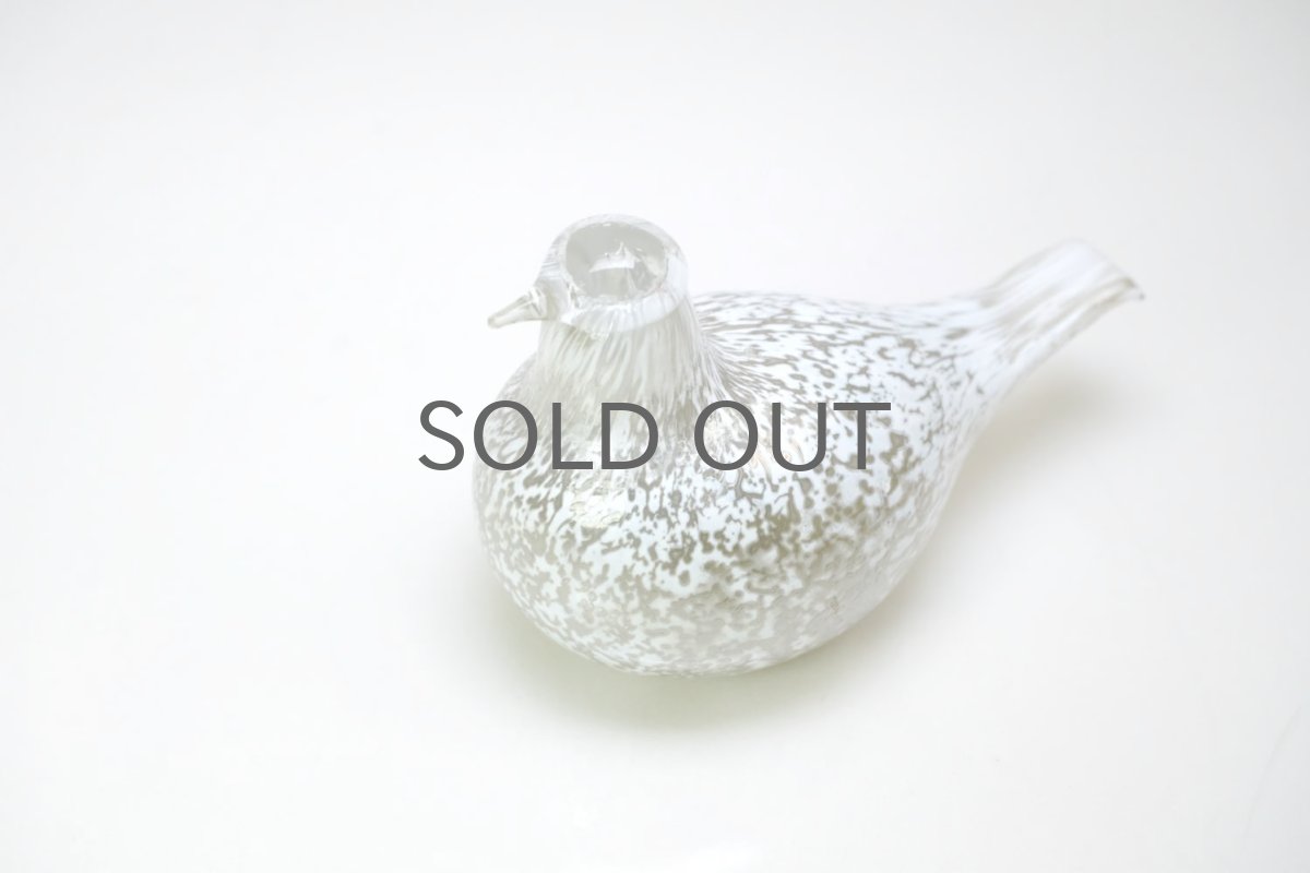 画像2: 北欧アートガラス/iittala/イッタラバード/Oiva Toikka/オイバトイッカ/ホワイト&シルバーバード/Small (2)