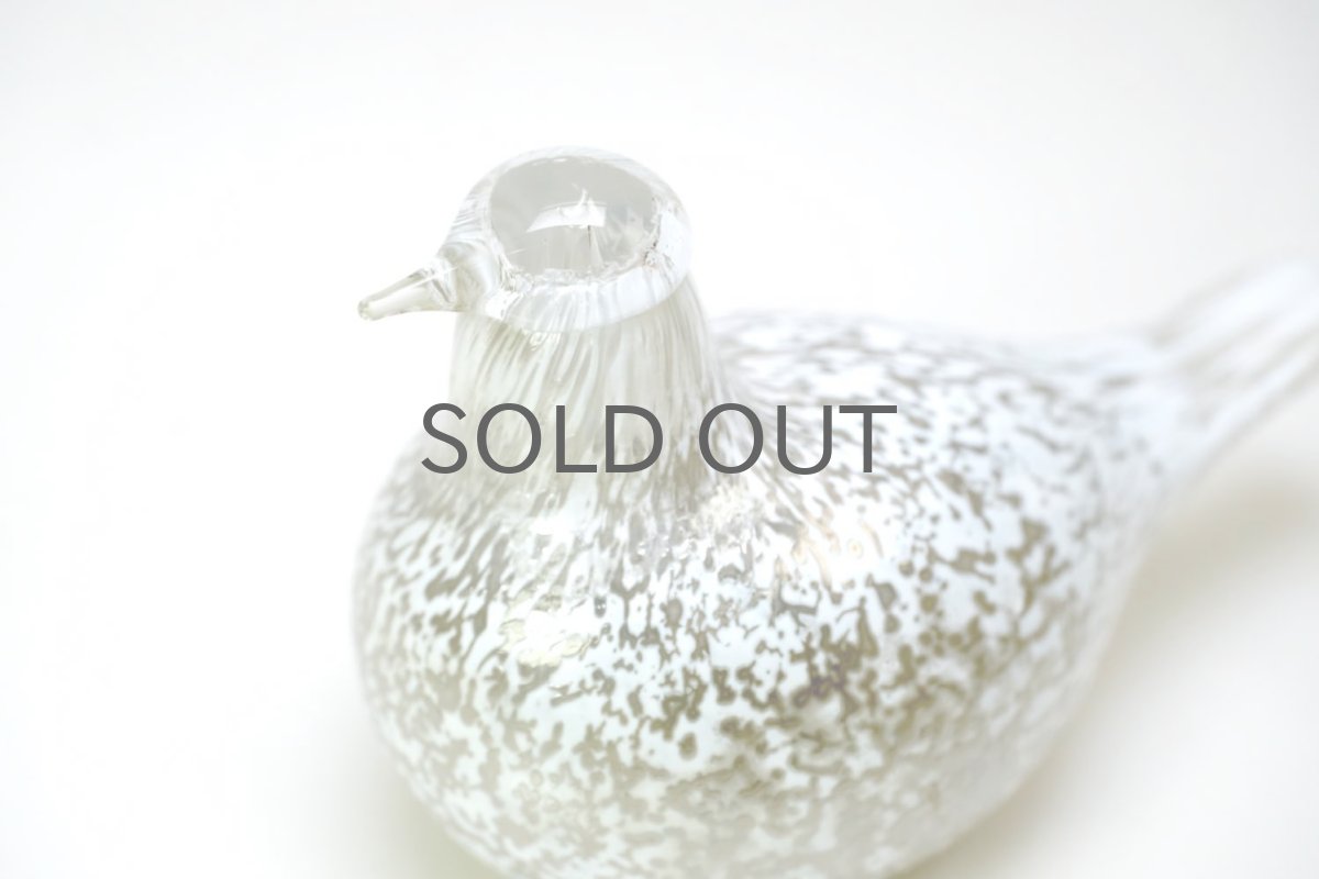 画像3: 北欧アートガラス/iittala/イッタラバード/Oiva Toikka/オイバトイッカ/ホワイト&シルバーバード/Small (3)