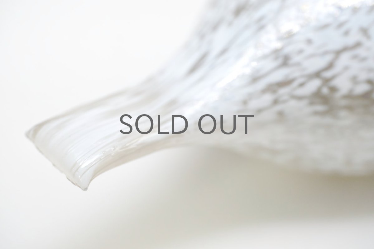 画像6: 北欧アートガラス/iittala/イッタラバード/Oiva Toikka/オイバトイッカ/ホワイト&シルバーバード/Small (6)