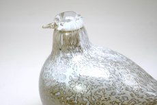 画像2: 北欧アートガラス/iittala/イッタラバード/Oiva Toikka/オイバトイッカ/ホワイト&アイスグレー斑バード/Pikkuriekko/Small Willow Grouse (2)