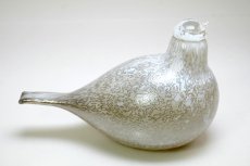 画像4: 北欧アートガラス/iittala/イッタラバード/Oiva Toikka/オイバトイッカ/ホワイト&アイスグレー斑バード/Pikkuriekko/Small Willow Grouse (4)