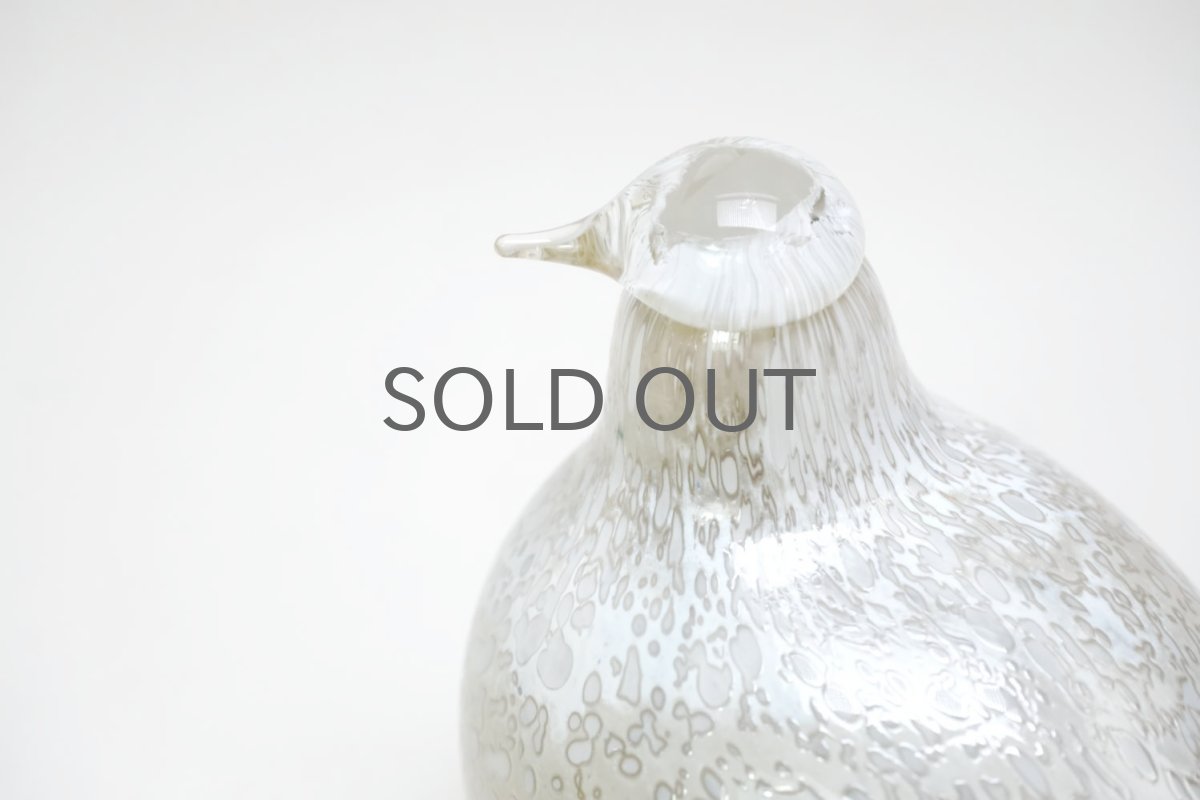画像7: 北欧アートガラス/iittala/イッタラバード/Oiva Toikka/オイバトイッカ/ホワイト&アイスグレー斑バード/Pikkuriekko/Small Willow Grouse (7)