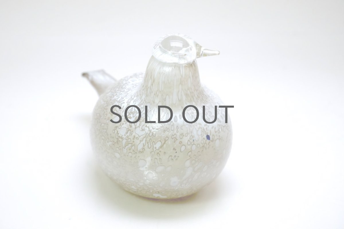 画像3: 北欧アートガラス/iittala/イッタラバード/Oiva Toikka/オイバトイッカ/ホワイト&アイスグレー斑バード/Pikkuriekko/Small Willow Grouse (3)