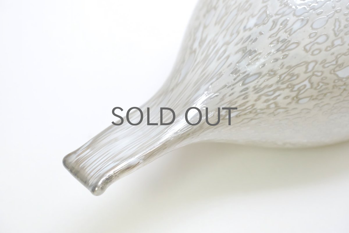 画像8: 北欧アートガラス/iittala/イッタラバード/Oiva Toikka/オイバトイッカ/ホワイト&アイスグレー斑バード/Pikkuriekko/Small Willow Grouse (8)