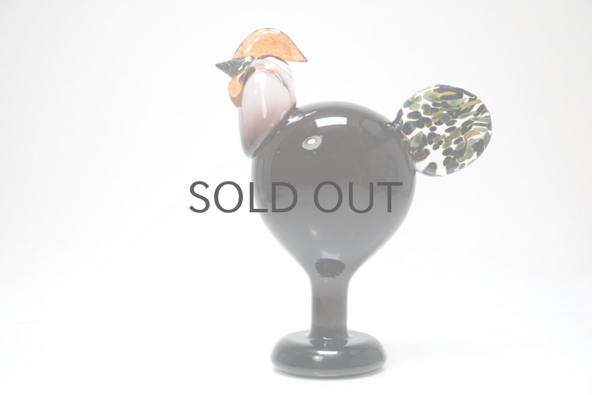 画像1: 北欧アートガラス/ビンテージガラス/Oiva Toikka/オイバ・トイッカ/iittala/イッタラ/Birds/バード/Kukko/Rooster/ルースター/1998年 (1)