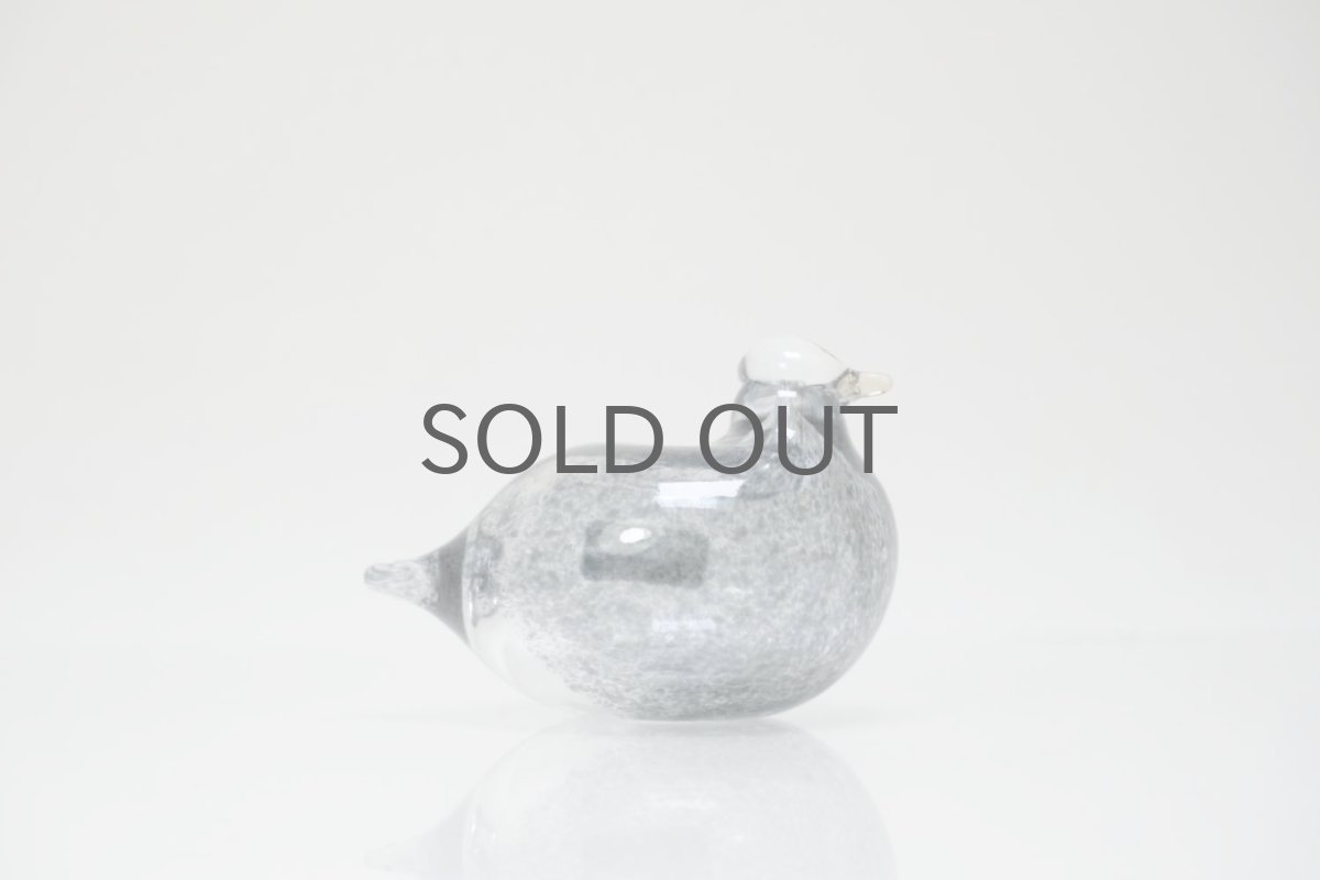 画像5: 北欧アートガラス/iittala/イッタラバード/Oiva Toikka/オイバトイッカ/Golden-Crested Kinglet/透明グレー (5)