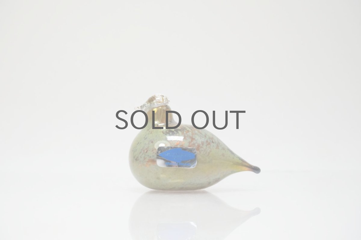画像1: 北欧アートガラス/iittala/イッタラバード/Oiva Toikka/オイバトイッカ/Golden-Crested Kinglet/半透明ラスタ (1)