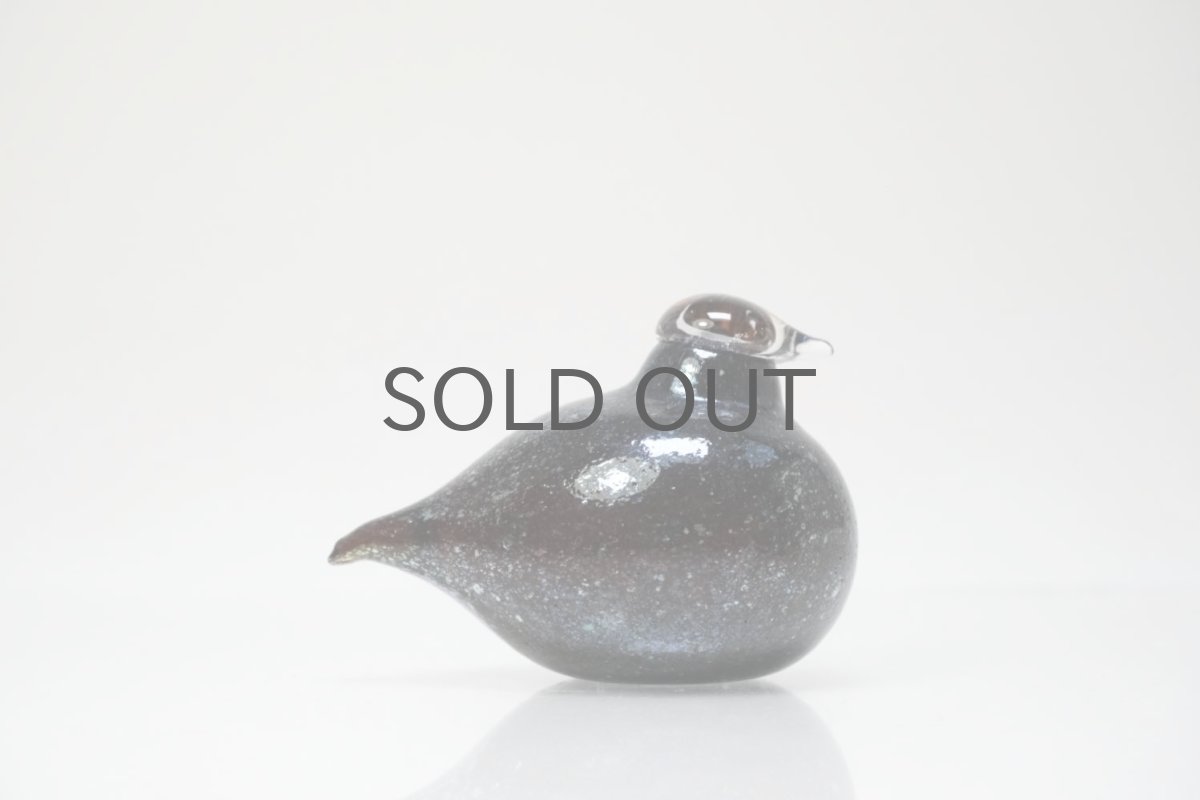 画像4: 北欧アートガラス/iittala/イッタラバード/Oiva Toikka/オイバトイッカ/Golden-Crested Kinglet/ダークボディ&シルバーラスタ (4)