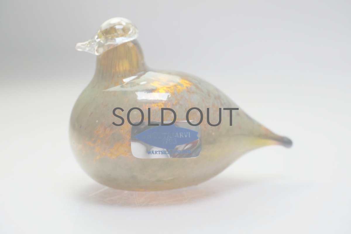 画像2: 北欧アートガラス/iittala/イッタラバード/Oiva Toikka/オイバトイッカ/Golden-Crested Kinglet/半透明ラスタ (2)