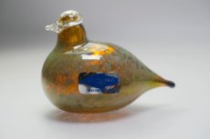 画像2: 北欧アートガラス/iittala/イッタラバード/Oiva Toikka/オイバトイッカ/Golden-Crested Kinglet/半透明ラスタ (2)