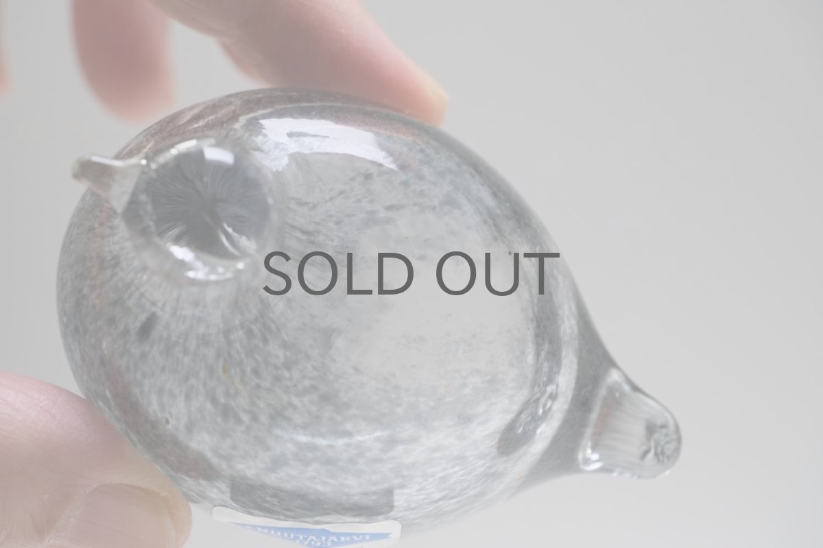 画像7: 北欧アートガラス/iittala/イッタラバード/Oiva Toikka/オイバトイッカ/Golden-Crested Kinglet/透明グレー (7)