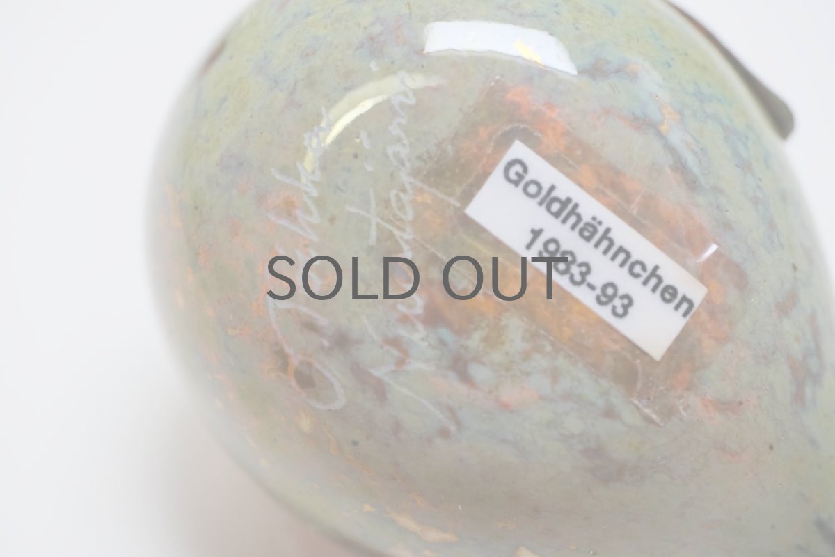 画像8: 北欧アートガラス/iittala/イッタラバード/Oiva Toikka/オイバトイッカ/Golden-Crested Kinglet/半透明ラスタ (8)