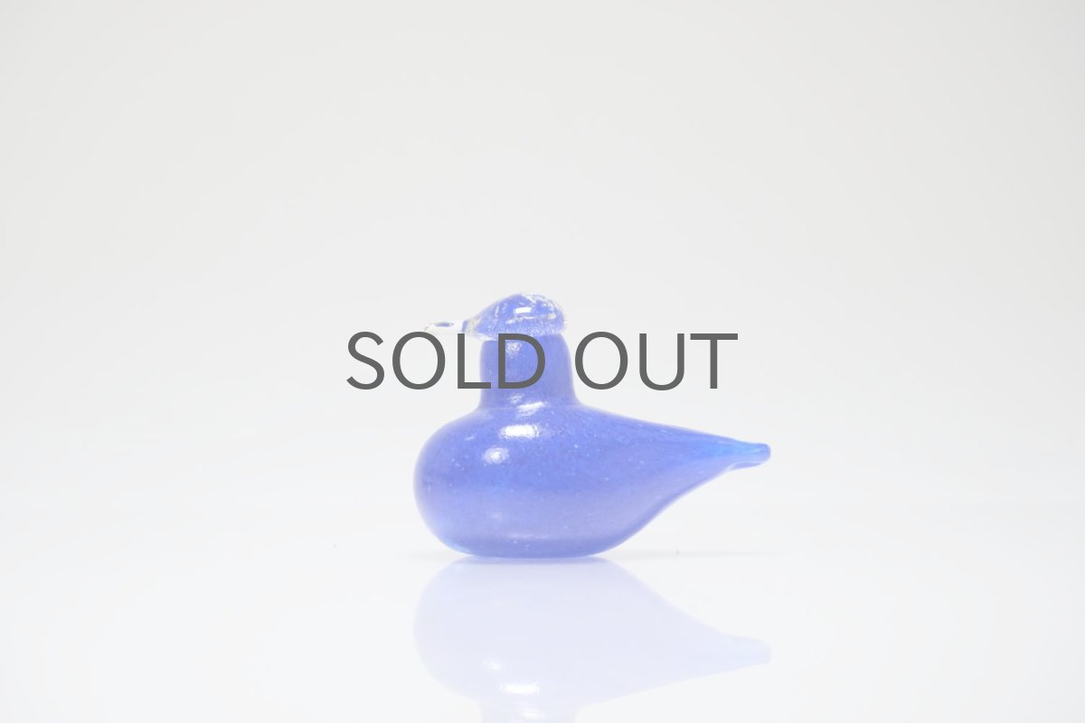 画像1: 北欧アートガラス/iittala/イッタラバード/Oiva Toikka/オイバトイッカ/Golden-Crested Kinglet/ブルー (1)