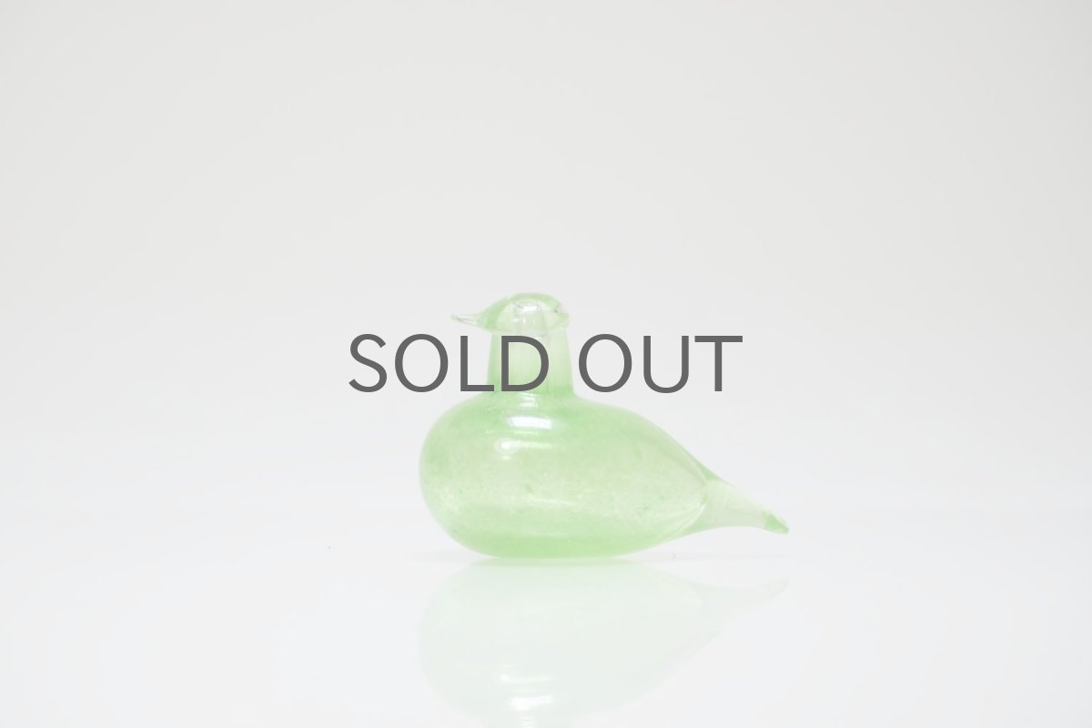 画像1: 北欧アートガラス/iittala/イッタラバード/Oiva Toikka/オイバトイッカ/Golden-Crested Kinglet/ライムグリーン (1)
