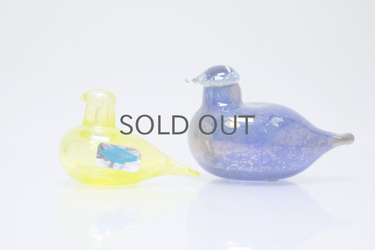 画像5: 北欧アートガラス/NUUTAJARVI/バード/Oiva Toikka/オイバトイッカ/Golden-Crested Kinglet/イエロー (5)