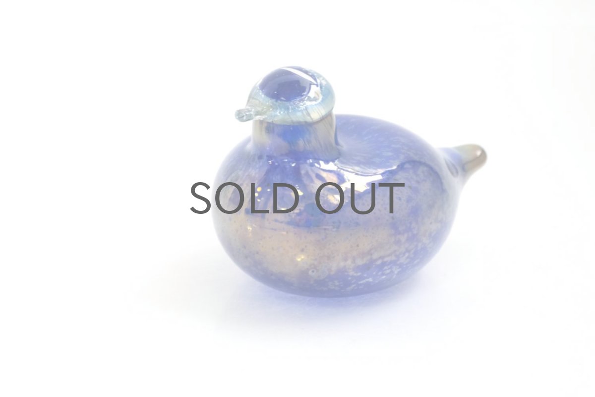 画像2: 北欧アートガラス/NUUTAJARVI/バード/Oiva Toikka/オイバトイッカ/ラスタブルー (2)