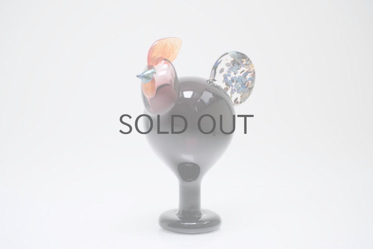 画像2: 北欧アートガラス/ビンテージガラス/Oiva Toikka/オイバ・トイッカ/Nuutajarvi/ヌータヤルヴィ/iittala/イッタラ/Birds/バード/Kukko/Rooster/ルースター/1998年 (2)