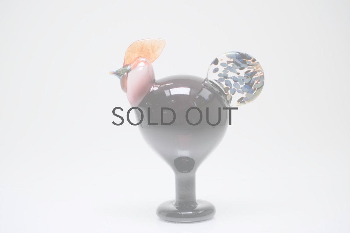 画像1: 北欧アートガラス/ビンテージガラス/Oiva Toikka/オイバ・トイッカ/Nuutajarvi/ヌータヤルヴィ/iittala/イッタラ/Birds/バード/Kukko/Rooster/ルースター/1998年 (1)
