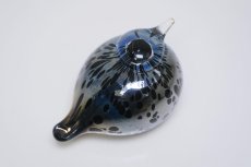 画像4: 北欧アートガラス/Oiva Toikka/オイバトイッカ/Small GoldCrest/2004/スモールゴールドクレスト/ブラック&シルバーラスター斑点/Lサイズ/No.1 (4)