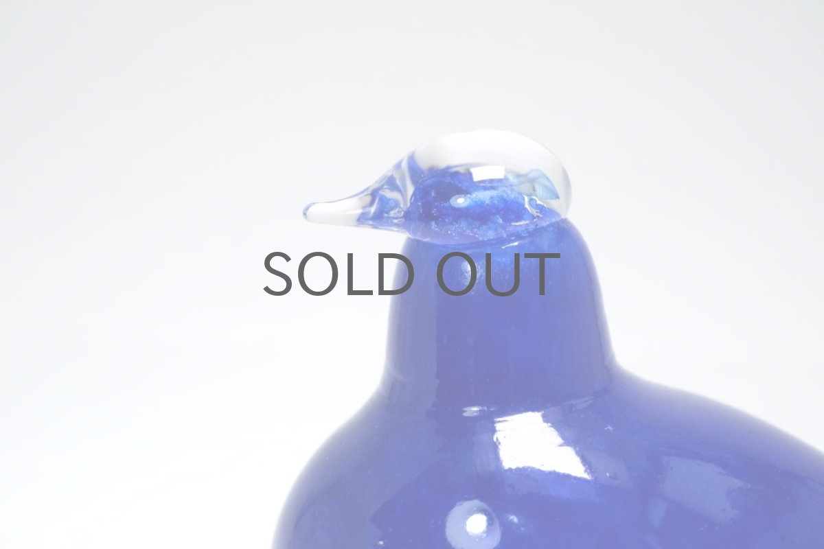 画像2: 北欧アートガラス/ビンテージガラス/Oiva Toikka/オイバ・トイッカ/Birds/バード/ little turn/リトルターン/コバルトブルー (2)