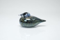 画像1: 北欧アートガラス/iittala/イッタラバード/Oiva Toikka/オイバトイッカ/Small GoldCrest/2004/スモールゴールドクレスト/キャメル&ブラック ラスター斑点/No.1 (1)