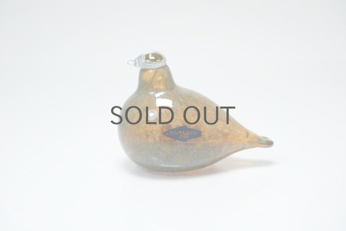 画像1: 北欧アートガラス/iittala/イッタラバード/Oiva Toikka/オイバトイッカ/Golden-Crested Kinglet/半透明ラスタ (1)