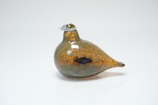 画像1: 北欧アートガラス/iittala/イッタラバード/Oiva Toikka/オイバトイッカ/Golden-Crested Kinglet/半透明ラスタ (1)