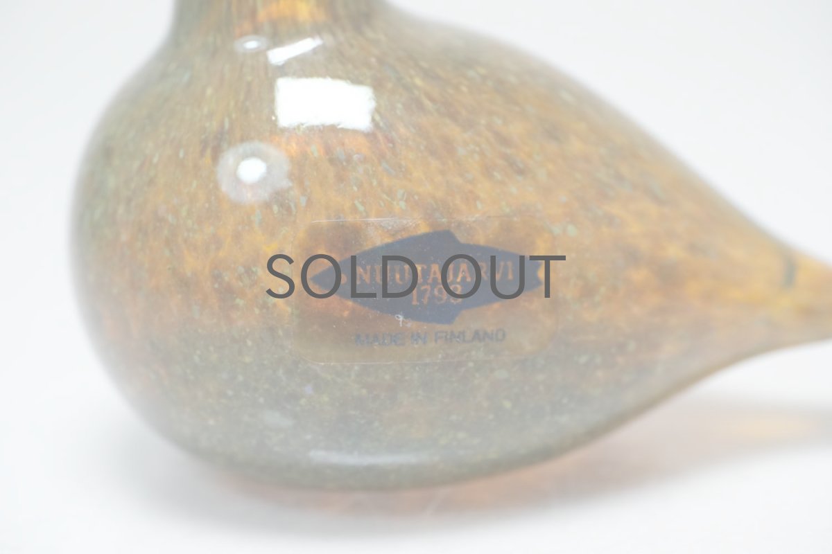 画像3: 北欧アートガラス/iittala/イッタラバード/Oiva Toikka/オイバトイッカ/Golden-Crested Kinglet/半透明ラスタ (3)