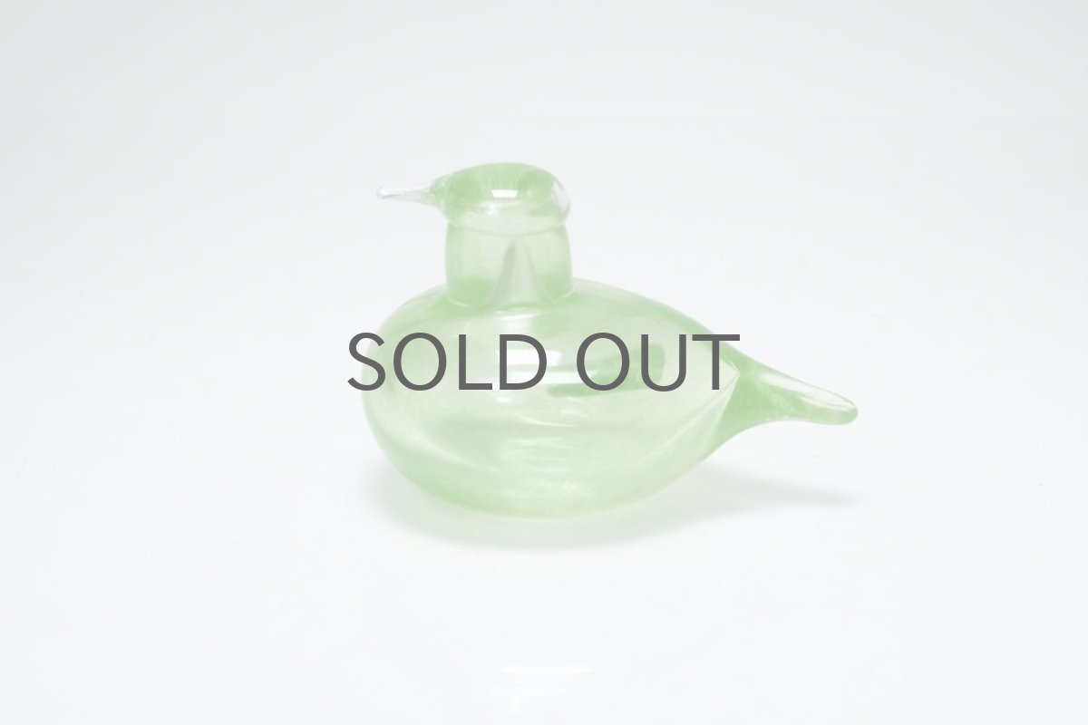 画像1: 北欧アートガラス/iittala/イッタラバード/Oiva Toikka/オイバトイッカ/Golden-Crested Kinglet/ライムグリーン (1)