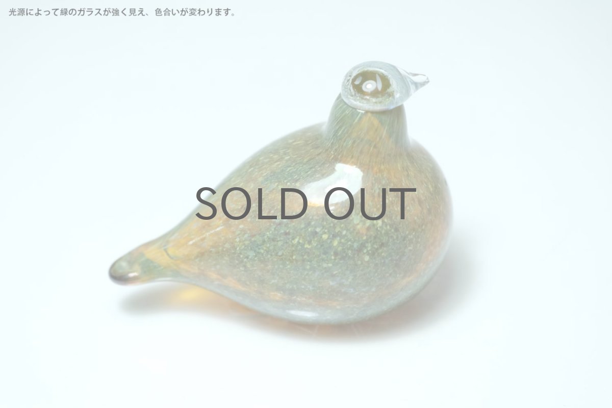 画像8: 北欧アートガラス/iittala/イッタラバード/Oiva Toikka/オイバトイッカ/Golden-Crested Kinglet/半透明ラスタ (8)