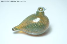 画像8: 北欧アートガラス/iittala/イッタラバード/Oiva Toikka/オイバトイッカ/Golden-Crested Kinglet/半透明ラスタ (8)